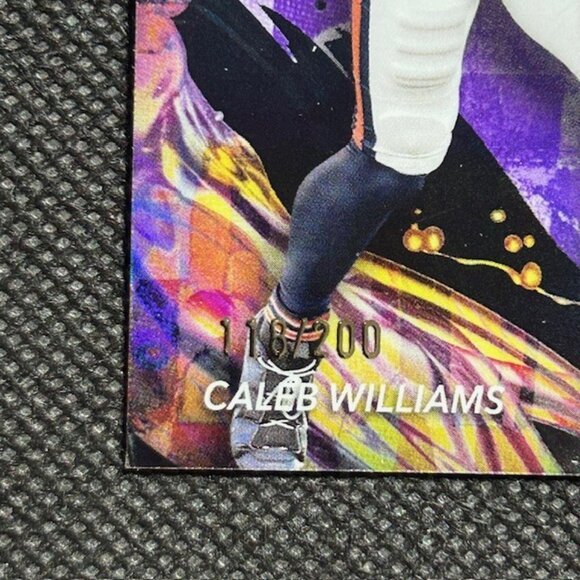 2024 Topps Finest - Uncommon Caleb Williams #161 Purple Refractor /200 RC Rookie - Picture 2 of 3